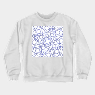 Blue flowers mosaic Crewneck Sweatshirt